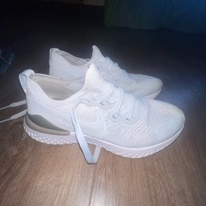 Womens white Nike epic react shoes